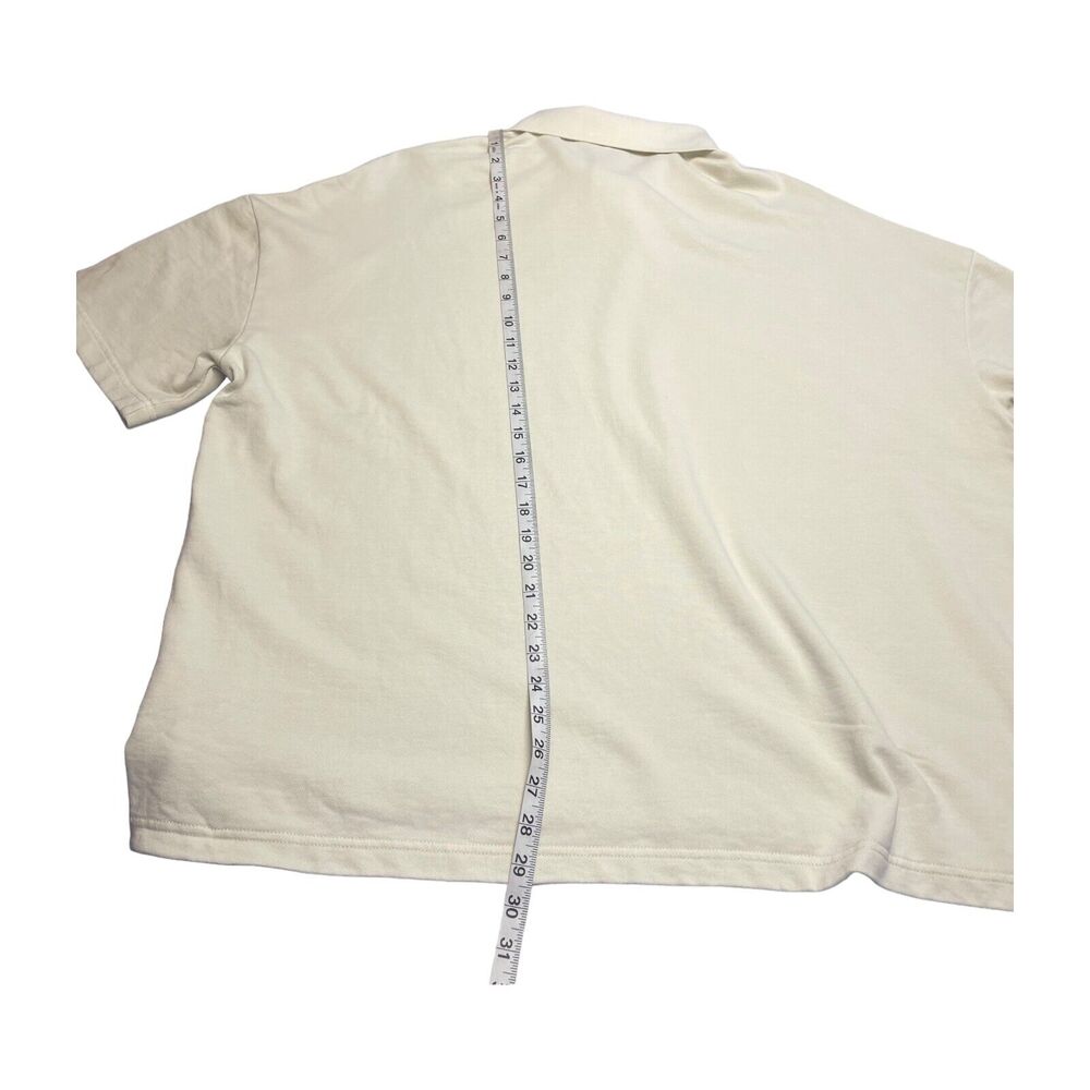 No Boundaries Polo Shirt Men's L (42-44) Light Birch Oversized Fit Short Sleeve - Picture 5 of 9